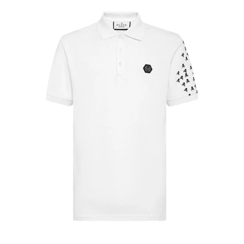 Philipp Plein Poloshirt Poloshirt Skull&Bones weiss(Image 2)