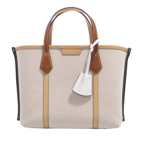 Tory Burch Small Perry Canvas Triple-Compartment Tote Natural / Multi Tote
