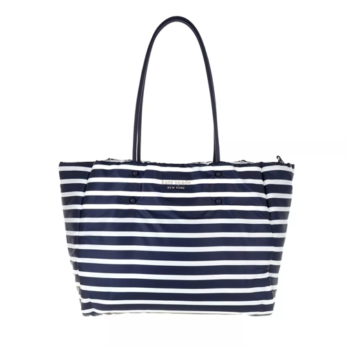 Kate Spade New York Everything Puffy Sailing Strip Large Tote  Squid Ink Multi Shopper