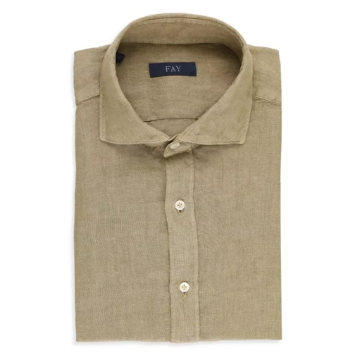 Fay Linen Shirt Brown 