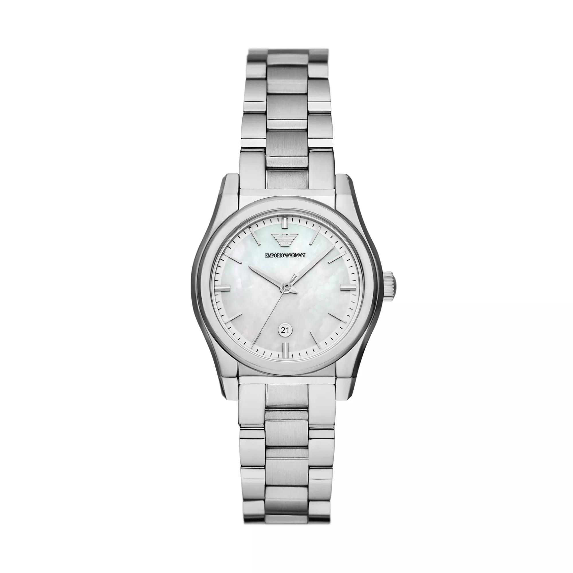 Emporio Armani Uhr - Three-Hand Date Stainless Steel Watch - Gr. unisize - in Silber - für Damen