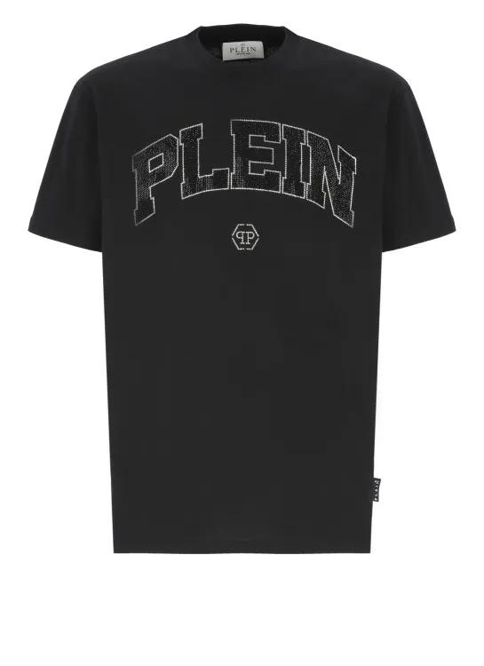 Philipp Plein - Balck Logoed T-Shirt - Größe XL - schwarz