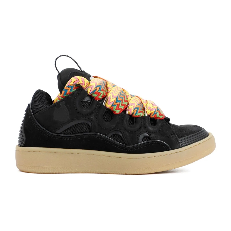 Lanvin Low-Top-Sneaker Curb Sneakers With Multicolor Lace-Up Detail Black