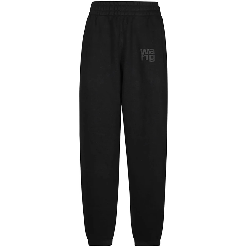 Alexander Wang  Puff Paint Logo Esential Terry Classic Sweatpant B schwarz
