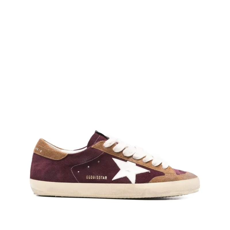Golden Goose Low-Top-Sneaker Low-Top Burgundy Sneakers Black