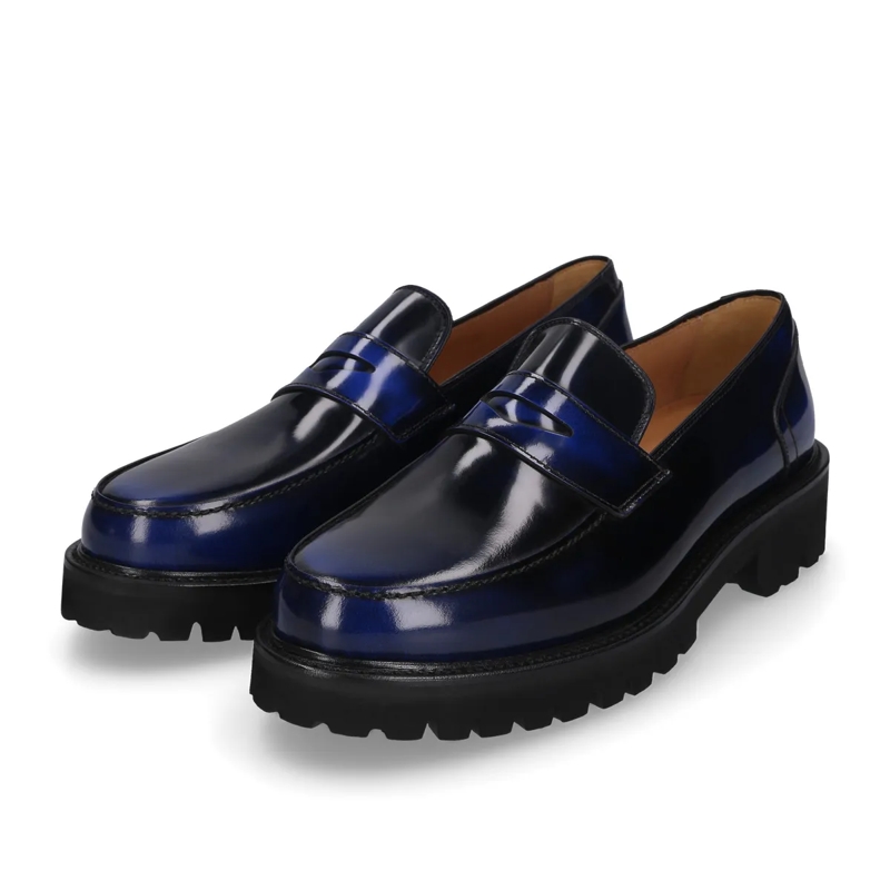 Henry Stevens Monkstraps Loafer Haywood PL dunkel-blau(Image 2)