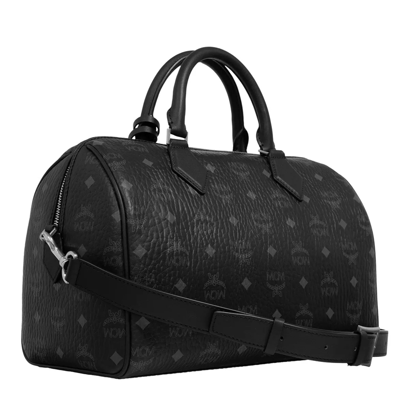 MCM Bowling Bag Ella Vi Bosotn Med Bk Black(Image 4)