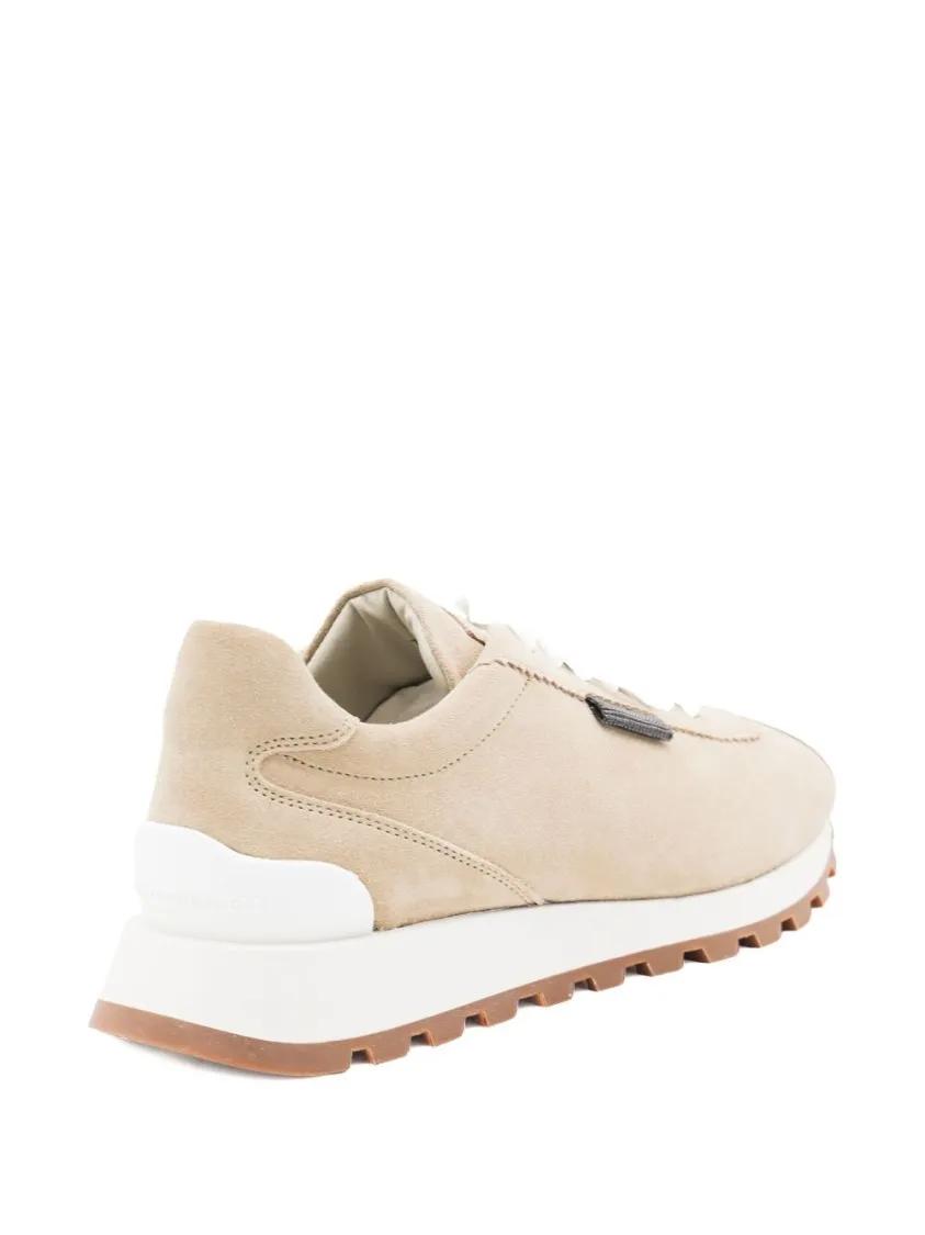 Thumbnail - Brunello Cucinelli Low-Top Sneaker - Dove Grey Suede Sneakers - Gr. 38 (EU) - in Rosa - für Damen