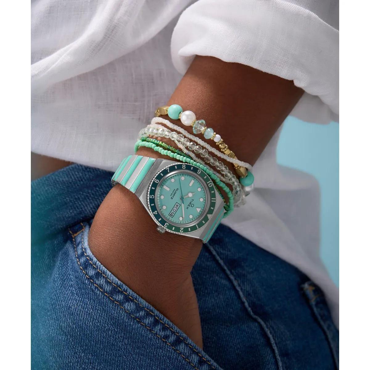 Thumbnail - Timex Uhr - Quarz-Analoguhr Q Timex - Gr. unisize - in Blau - für Damen