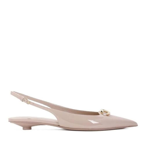 Valentino Ballerina Vlogo The Bold Edition Pink Calf Leather Ballerina Pink