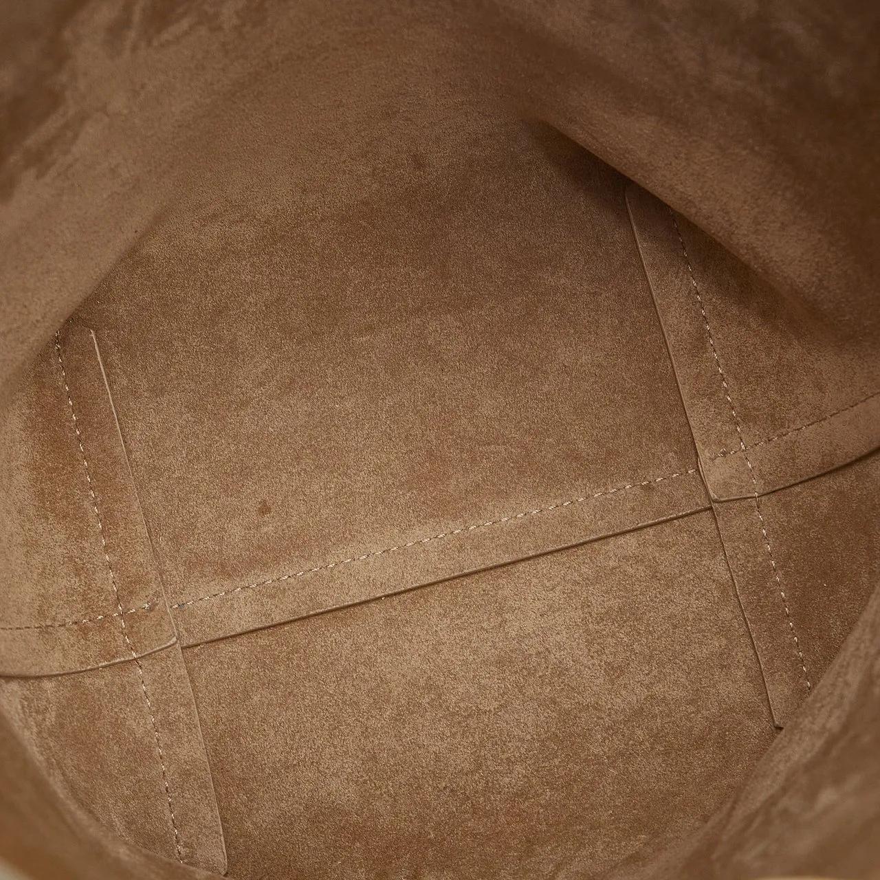 The Row Shoppers 2010-present Small N S Park Suede Tote in bruin
