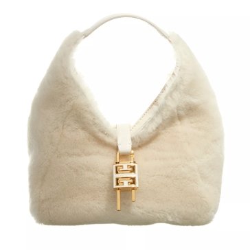 Givenchy Mini G-Lock Leather Hobo in Ivory