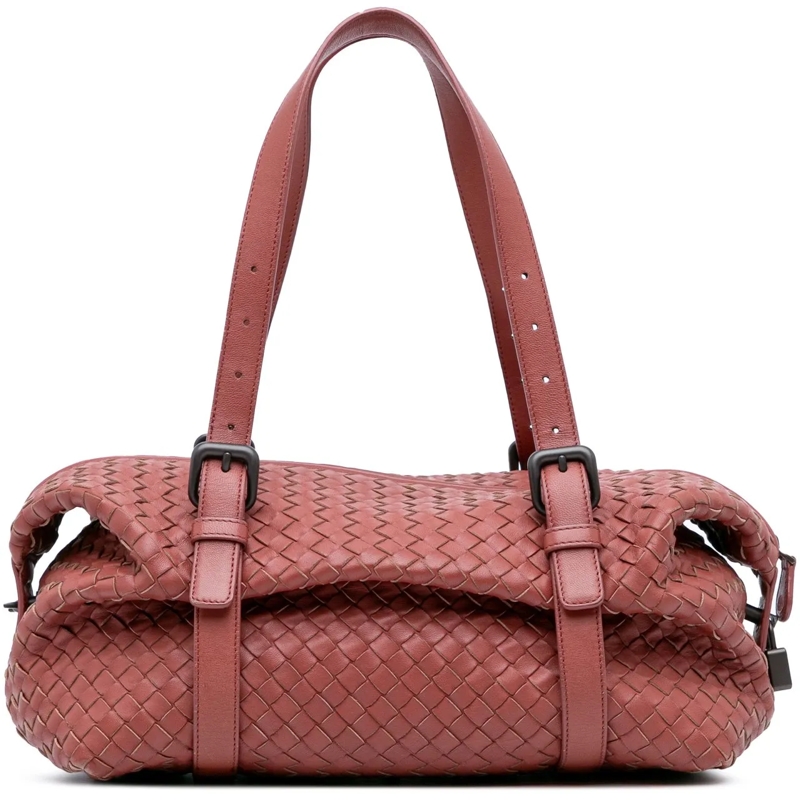 Bottega Veneta Schultertasche Nappa Intrecciato Montaigne Shoulder Bag rot