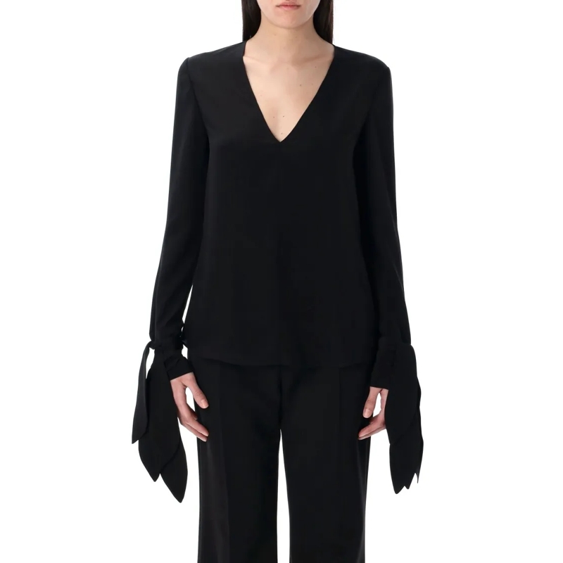 Givenchy Blouse Silk Crepe De Chine Blouse Black