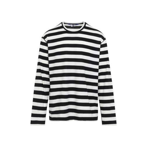 Junya Watanabe Langärmelige Oberteile Black Wool T-Shirt White