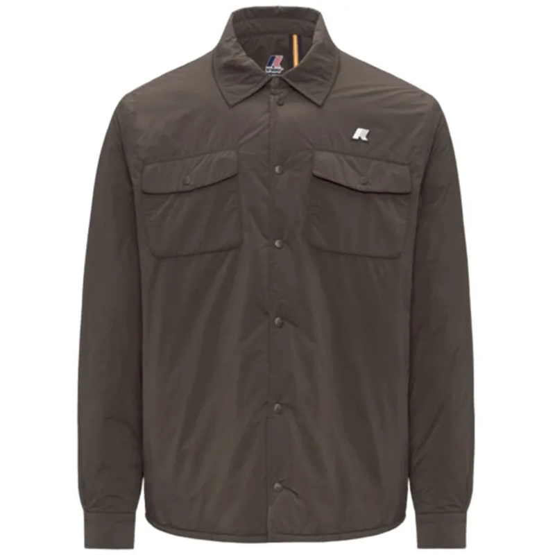 K-Way  Water-Repellent Overshirt With Eco-Friendly Insula Grey