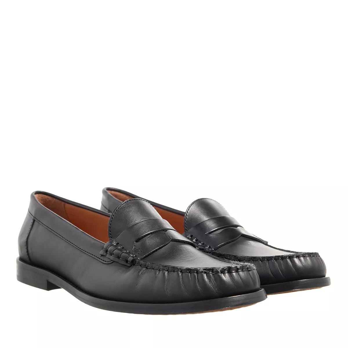 Polo Ralph Lauren Loafer - Polo Loafer Flats - Gr. 37 (EU) - in Schwarz - für Damen - aus glatt & Leder & Leder & Leder