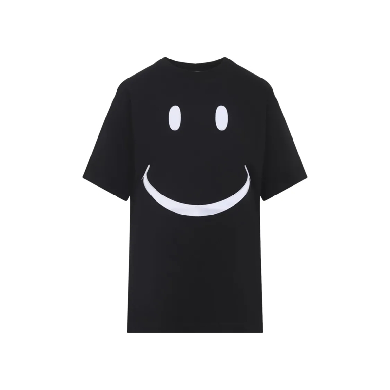 Moschino T-Shirt Black Cotton Smile T-Shirt Black