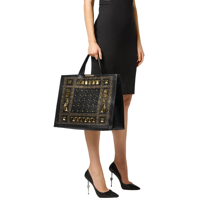 Philipp Plein Shopper Tragetasche Mit Nietenverzierungen schwarz(Image 3)
