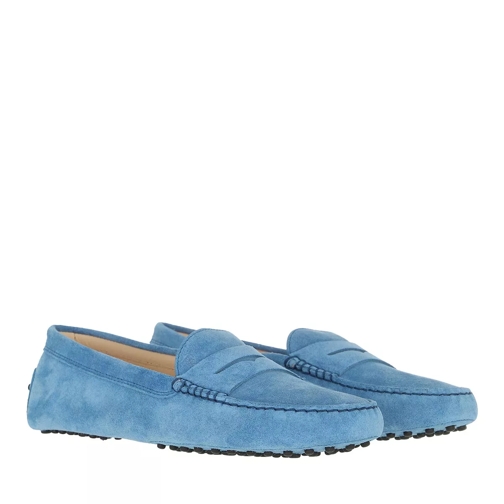 Tod's Gommini Mocassins Leather Blue Driver