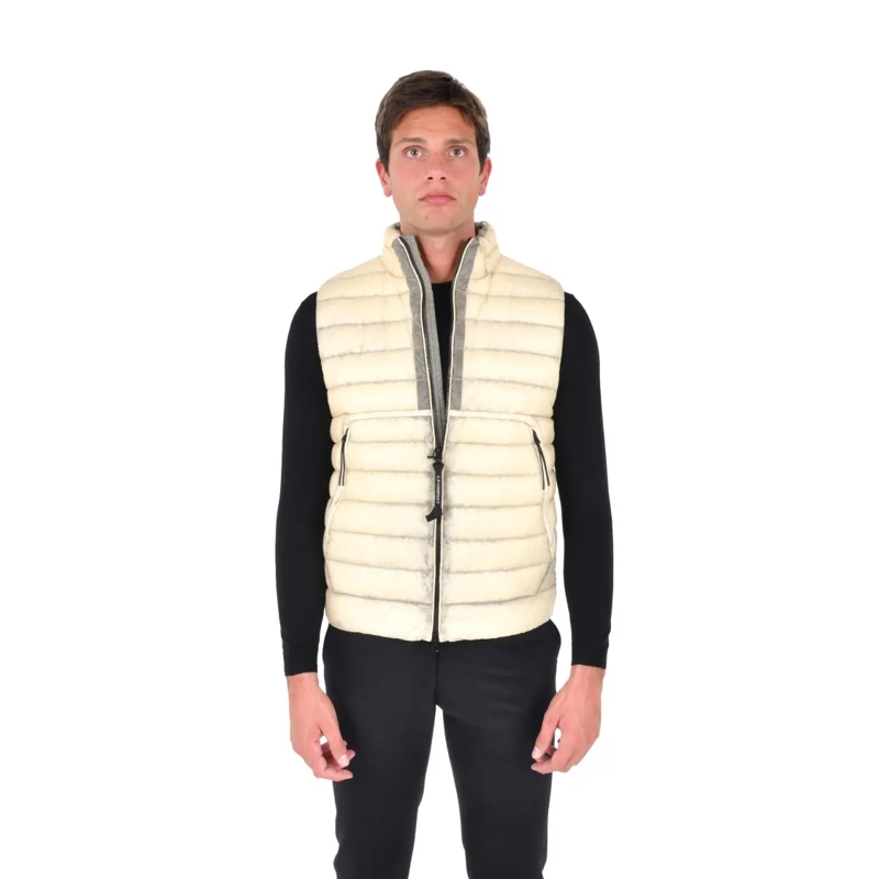 CP Company Daunenjacke Sleeveless Padded Jacket With High Collar Neutrals