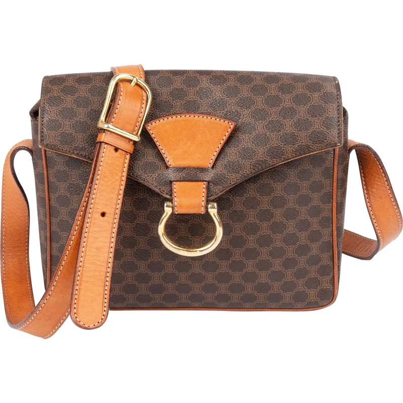 Celine Tote Celine Maccadam Monogram Crossbody Bag braun