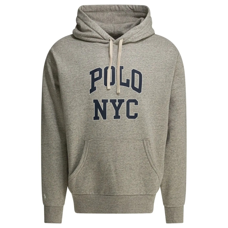 Polo Ralph Lauren  Heathered Grey Cotton Sweatshirt With Collegiate L Grey