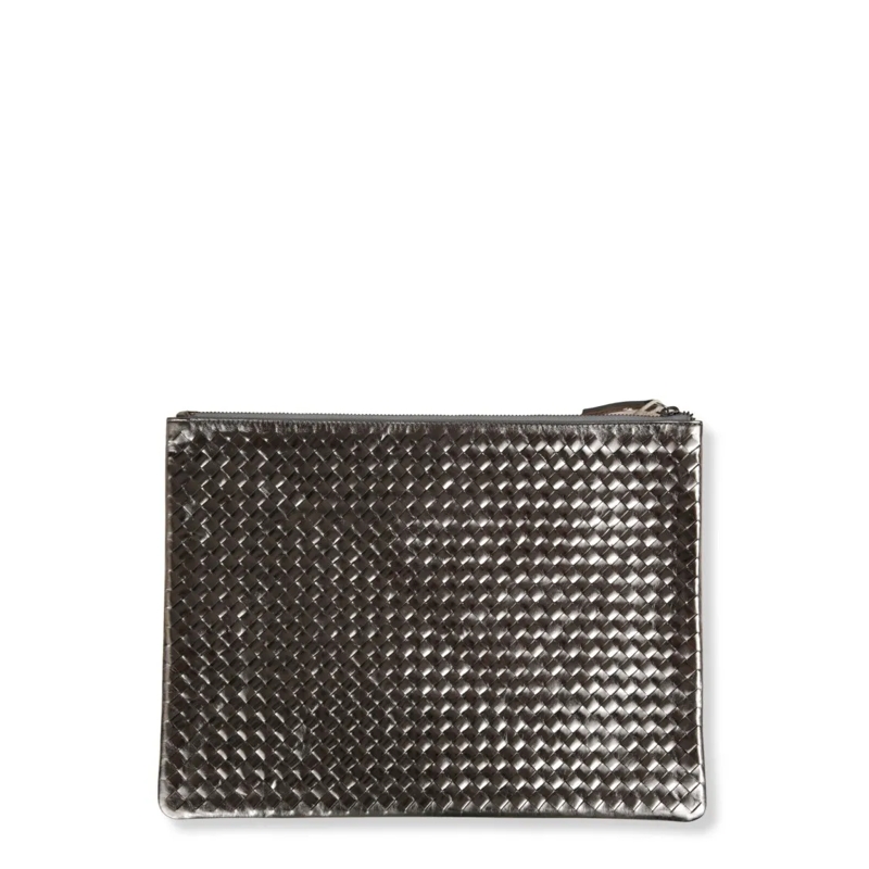 DRAGON DIFFUSION Clutch Structured Minimalist Handbag With Top Handle Grey