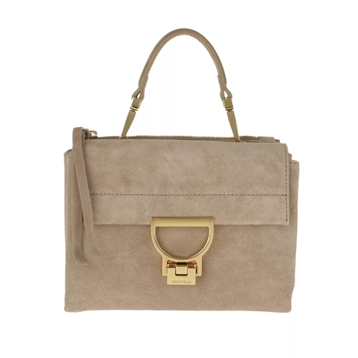 Coccinelle Arlettis Suede Crossbody Bag Small Taupe Crossbody Bag