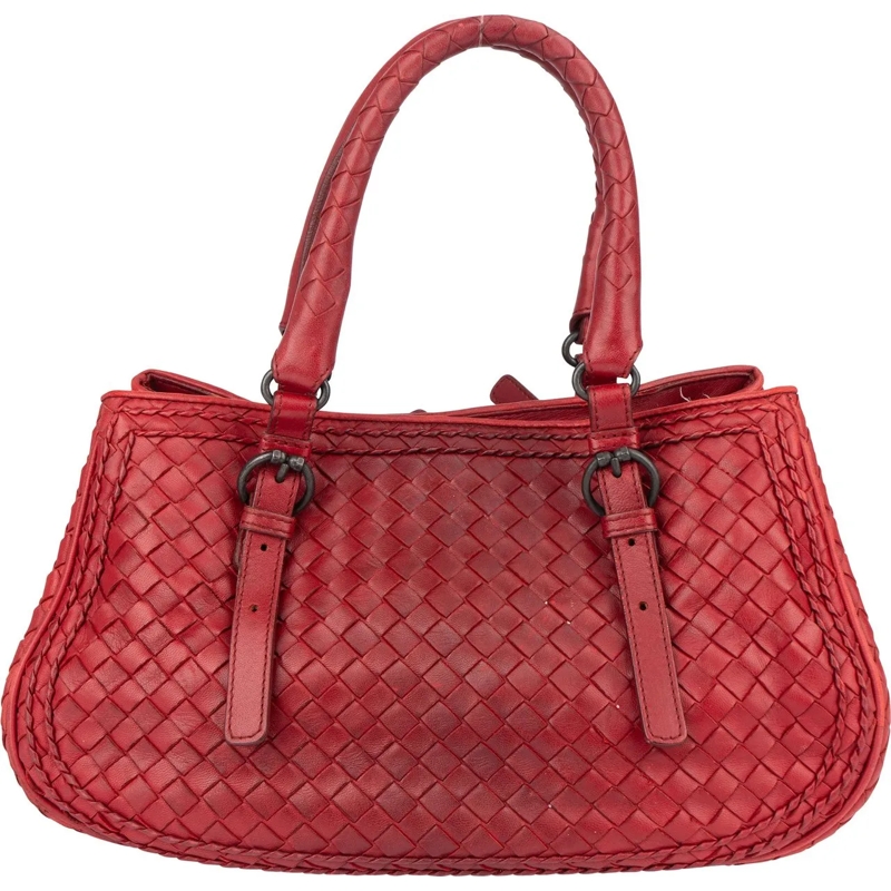 Bottega Veneta Sac à bandoulière Bottega Veneta Red Intrecciato Leather rot