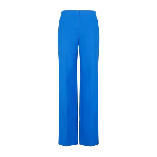 Alexander McQueen Galactic Blue Wool Trousers Blue 