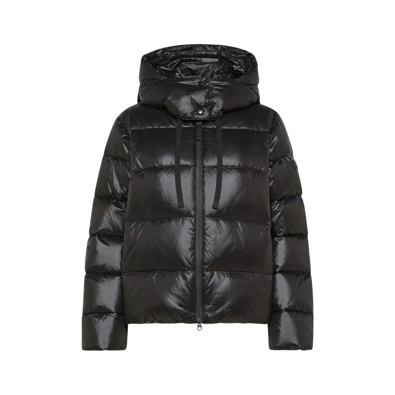 Peuterey  Modern Quilted Puffer Jacket With Double Hood Black