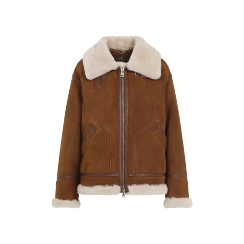 Ermanno Scervino Chocolate Brown Lamb Shearling Coat Brown 