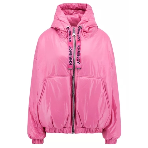 Khrisjoy Padded And Quilted Nylon Jacket Pink Piumini