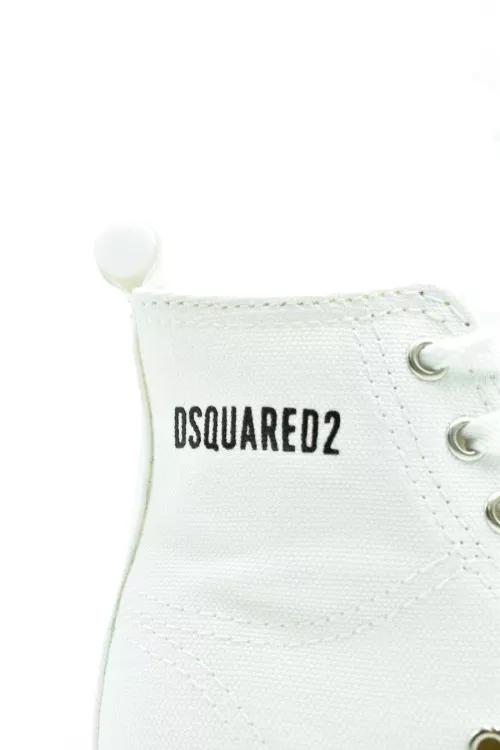 Thumbnail - Dsquared2 Low-Top Sneaker - White Fabric Lace-Up Sneakers - Gr. 38 (EU) - in Weiß - für Damen