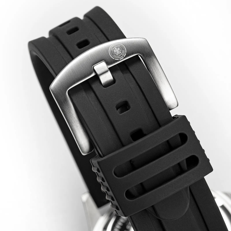 DFB Automatikuhr Quarzuhr DFB Herrenuhr mit Silikonarmband schwarz(Image 5)