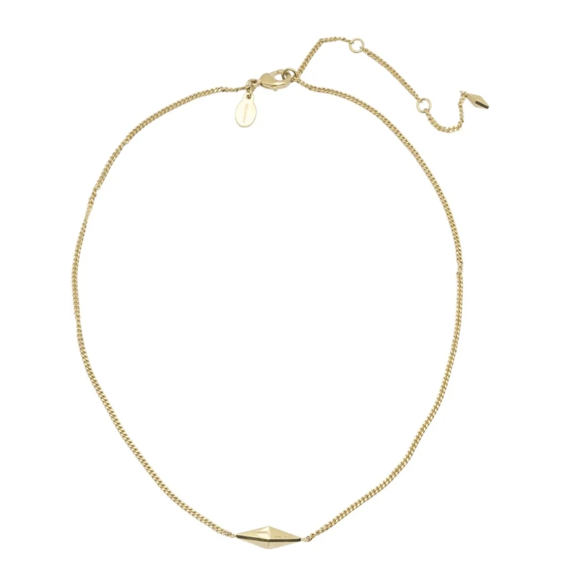 Jimmy Choo Mittellange Halskette Gold-Toned Chain Necklace With Elongated Diamond P Not Applicable