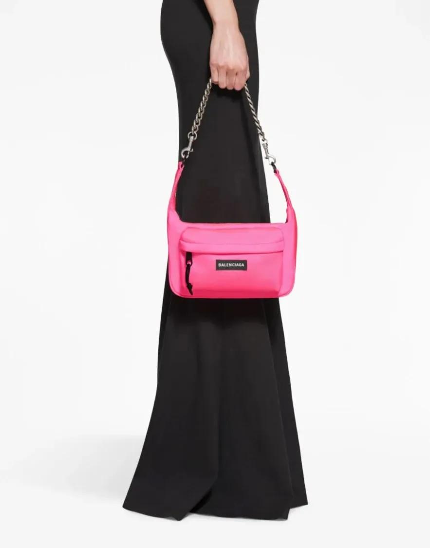 Thumbnail - Balenciaga Hobo Bags - Raver Medium Chained Shoulder Bag - Gr. unisize - in Rosa - für Damen