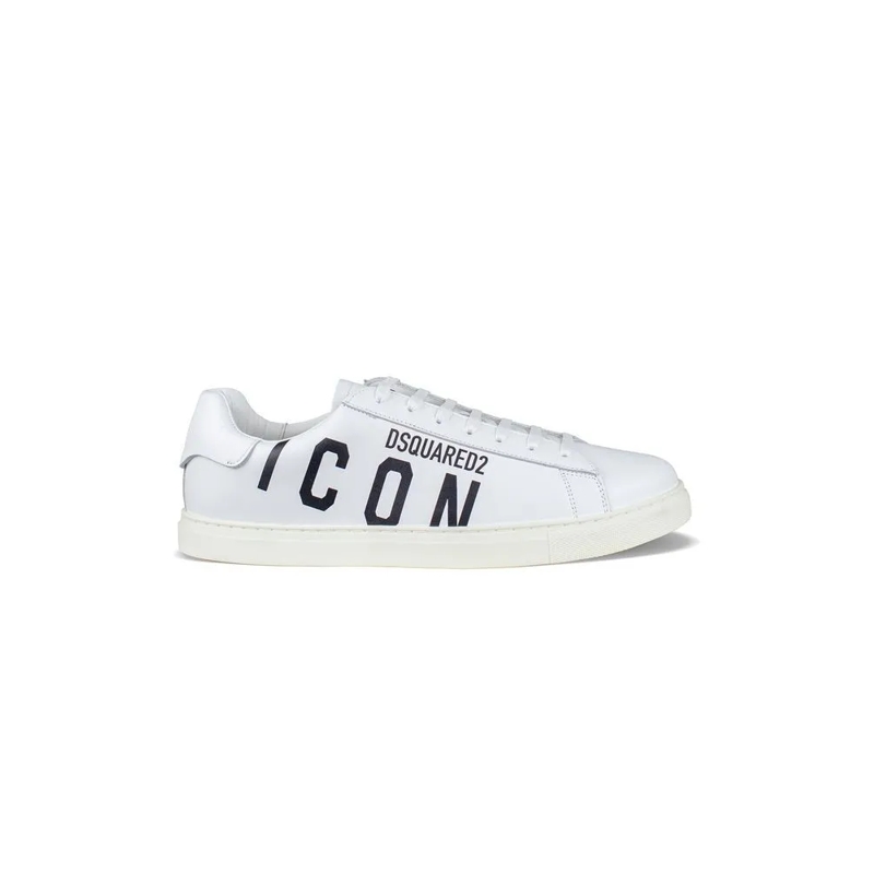Dsquared2 Low-Top-Sneaker White Leather Sneakers With Iconic Logo Detail White