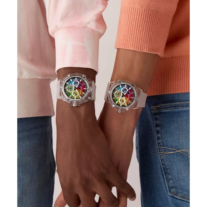 Guess Quarzuhr Quarz-Analoguhr King weiss(Image 6)