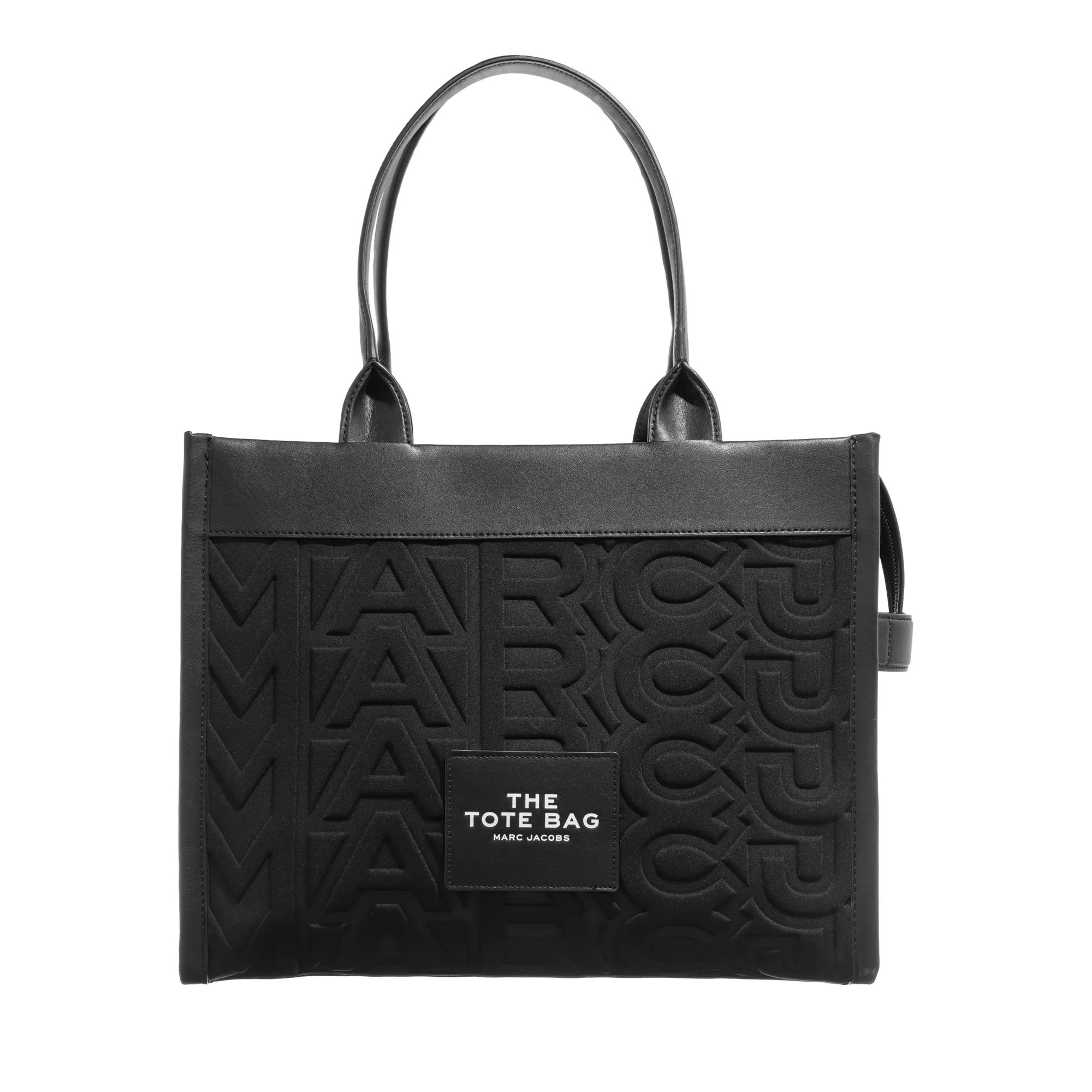 Marc Jacobs The Large Logo Embossed Tote Bag Black | Shopping Bag ...