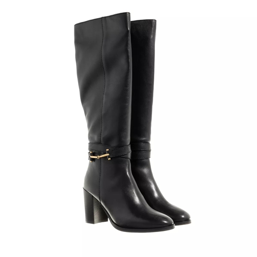 Ted Baker Aryna Hinge Leather 85Mm Knee High Boot Black Stiefel