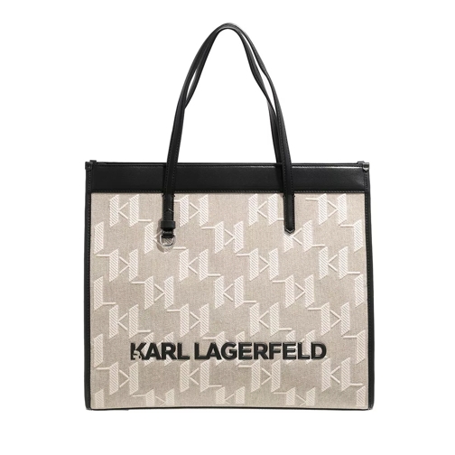 Karl Lagerfeld K/Skuare Embroidery Lg Tote Ntr/Wit/Bl Draagtas