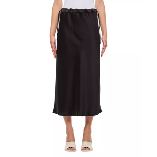 Max Mara Editore Satin Skirt Black 