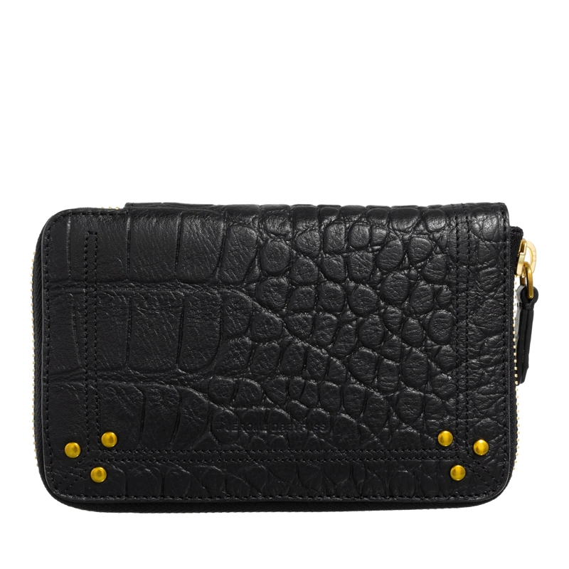 Jerome Dreyfuss Portemonnaie mit Zip-Around-Reißverschluss Julien Imprime Croco Noir