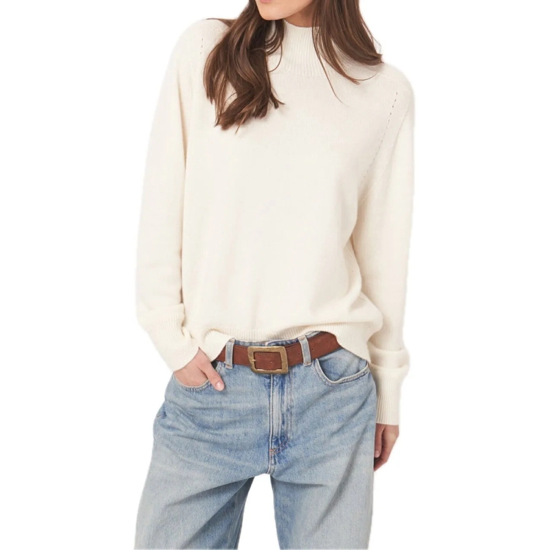 REPEAT CASHMERE  Seamless sweater cream none