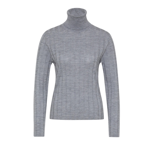 SEM PER LEI Rollkragenpullover ROLLI RIPPE 116 LIGHT GREY