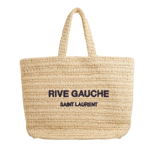 Saint Laurent Rive Gauche In Raffia Natural Basket Bag