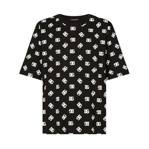 Dolce&Gabbana Cotton T-Shirt With Print Black T-shirts