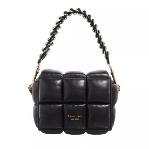 Kate Spade New York Boxxy Smooth Leather  Black Multi Crossbody Bag